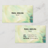 Weich pastellfarbenes Grün abstrakt Visitenkarte (Vorne/Hinten)
