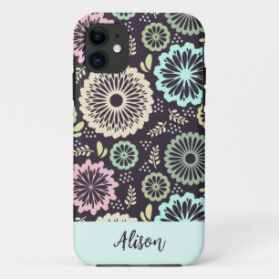 Weich pastellrosa aquamarine Blume Vintag Case-Mate iPhone Hülle