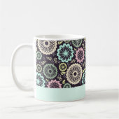 Weich pastellrosa aquamarine Blume Vintag Kaffeetasse (Links)