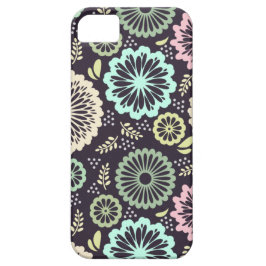 Weich pastellrosa und aquamarine Blume Vintag Bota Case-Mate iPhone Hülle