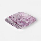 Weich-Pink-Hydrangea-Blume Hochzeit Pappteller (Gewinkelt)