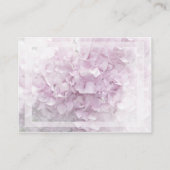 Weich-pinkfarbene Hydrangea-Hochzeitkarte für die Begleitkarte (Rückseite)