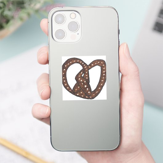 Weich Pretzel Vinyl Aufkleber (Telefon)