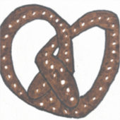 Weich Pretzel Vinyl Aufkleber (Vorderseite)