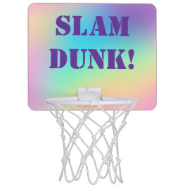 Weich Prismatischer Pastel Gradient "Slam Dunk!" Mini Basketball Netz