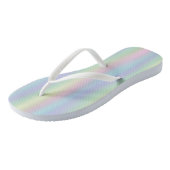 Weich-Regenbogen-Holografischer Pastell Badesandalen (Schrägansicht)