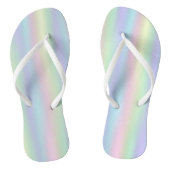 Weich-Regenbogen-Holografischer Pastell Badesandalen (Fußbett)