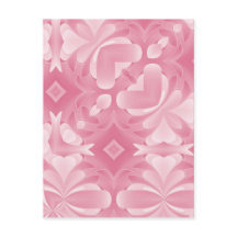 Weich rosa Abstrakte Herzen und Diamanten