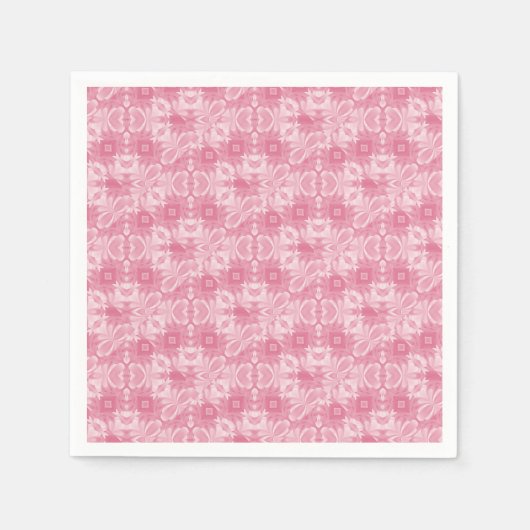 Weich rosa Abstrakte Herzen und Diamanten Serviette (Vorderseite)