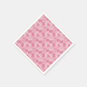 Weich rosa Abstrakte Herzen und Diamanten Serviette (Ecke)