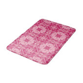 Weich rosa Abstraktes Mandala-Muster Badematte (Schrägansicht)