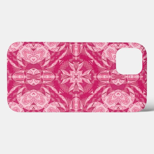 Weich rosa Abstraktes Mandala-Muster Case-Mate iPhone Hülle (Rückseite (Horizontal))