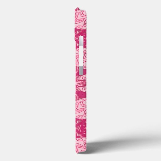 Weich rosa Abstraktes Mandala-Muster Case-Mate iPhone Hülle (Rückseite / Links)