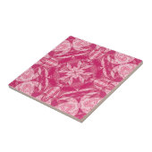 Weich rosa Abstraktes Mandala-Muster Fliese (Seite)