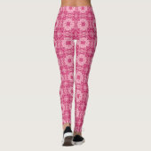 Weich rosa Abstraktes Mandala-Muster Leggings (Rückseite)