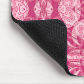 Weich rosa Abstraktes Mandala-Muster Mousepad (Ecke)