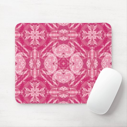 Weich rosa Abstraktes Mandala-Muster Mousepad (Mit Mouse)