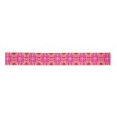Weich rosa Abstraktes Mandala-Muster Satinband (Vorderseite)