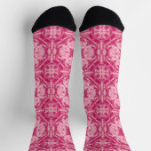 Weich rosa Abstraktes Mandala-Muster Socken (Oben)