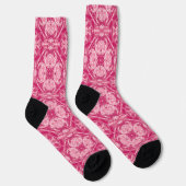 Weich rosa Abstraktes Mandala-Muster Socken (Rechts)