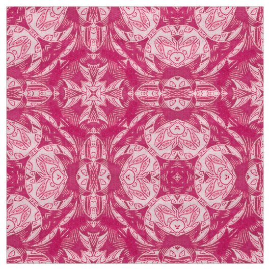 Weich rosa Abstraktes Mandala-Muster Stoff (Muster)