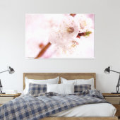 Weich rosa Apricot-Blume im Frühjahr Leinwanddruck (Insitu (Schlafzimmer))