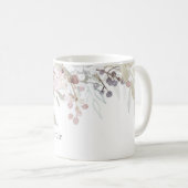 Weich rosa Aquarell Elegante Blume Kaffeetasse (VorderseiteRechts)