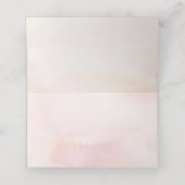 Weich rosa Aquarellfarben Blume Elegante Hochzeit Platzkarte (Innenseite Aufgefaltet)