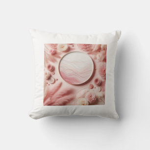 Weich rosa Ästhetische Tapete" Kissen