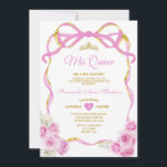 Weich rosa Bläserbow Ribbon Gold Crown Mis Quince Einladung<br><div class="desc">EDITABLE Soft Pink Floral Bow Ribbon Gold Crown Mis Quince Einladung Elegant Quinceañera Soft Pink Floral Prinzessin Birthday Einladung Gold Crown Mis Quince 15 Anos,  16. Geburtstagsparty</div>