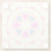 Weich rosa blaue Magic Star Pastellfarben Dekorati Glasuntersetzer (Rückseite)