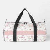Weich rosa Blume Duffle Bag (Rückseite)