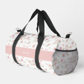 Weich rosa Blume Duffle Bag (Rechte Ecke)