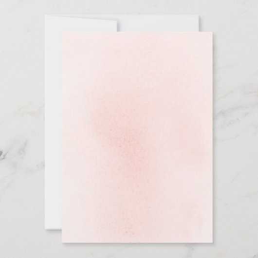 Weich rosa Blume Elegante Probe Abendessen Einladung (Rückseite)