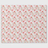 Weich rosa Blume Geschenkpapier (Flach)