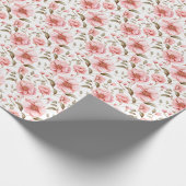 Weich rosa Blume Geschenkpapier (Ecke)