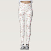 Weich rosa Blume Leggings (Vorderseite)