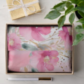 Weich rosa Blume mit Gold Seidenpapier (Geschenk)