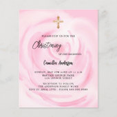 Weich rosa Blumenhaushalt Einladung zur Feier (Vorderseite)