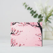 Weich rosa Blumenkohl Blossom Postkarte (Stehend Vorderseite)