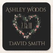 Weich rosa Blumenkohl Save the Date Untersetzer (Vorderseite)