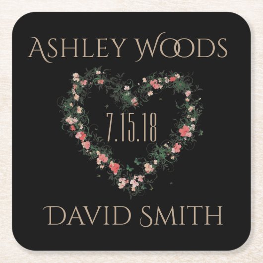 Weich rosa Blumenkohl Save the Date Untersetzer (Vorderseite)