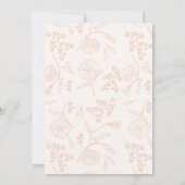 Weich rosa Blumenmuster Babydusche Einladung (Rückseite)