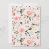 Weich rosa Blüte ein kleines Kürbis Babydusche Einladung (Rückseite)