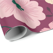 Weich rosa Blüte im Hintergrund des Deep Maroon Geschenkpapier (Rolleneckpunkt)