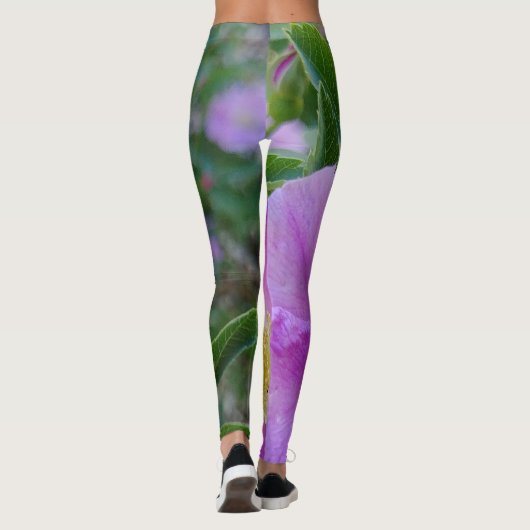 Weich rosa Blüte Leggings (Rückseite)