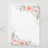 Weich rosa Blütenblume Hochzeit Speichern Sie die Einladung (Rückseite)