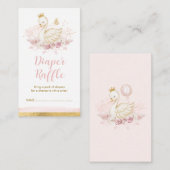 Weich rosa Blütenpinsel Schwanenschwan Prinzessin- Begleitkarte (Vorne/Hinten)