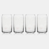 Weich rosa Botanisches Blumendesign: Eleganter Wil Dosenglas (Hinten)