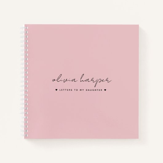 Weich rosa Buchstaben zu meinem Dauerhaften Memory Notizblock (Vorderseite)